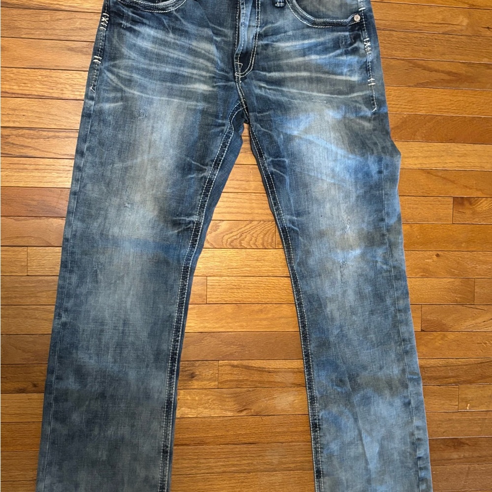 Salvage/Buckles Men's Bootcut Blue Jeans
